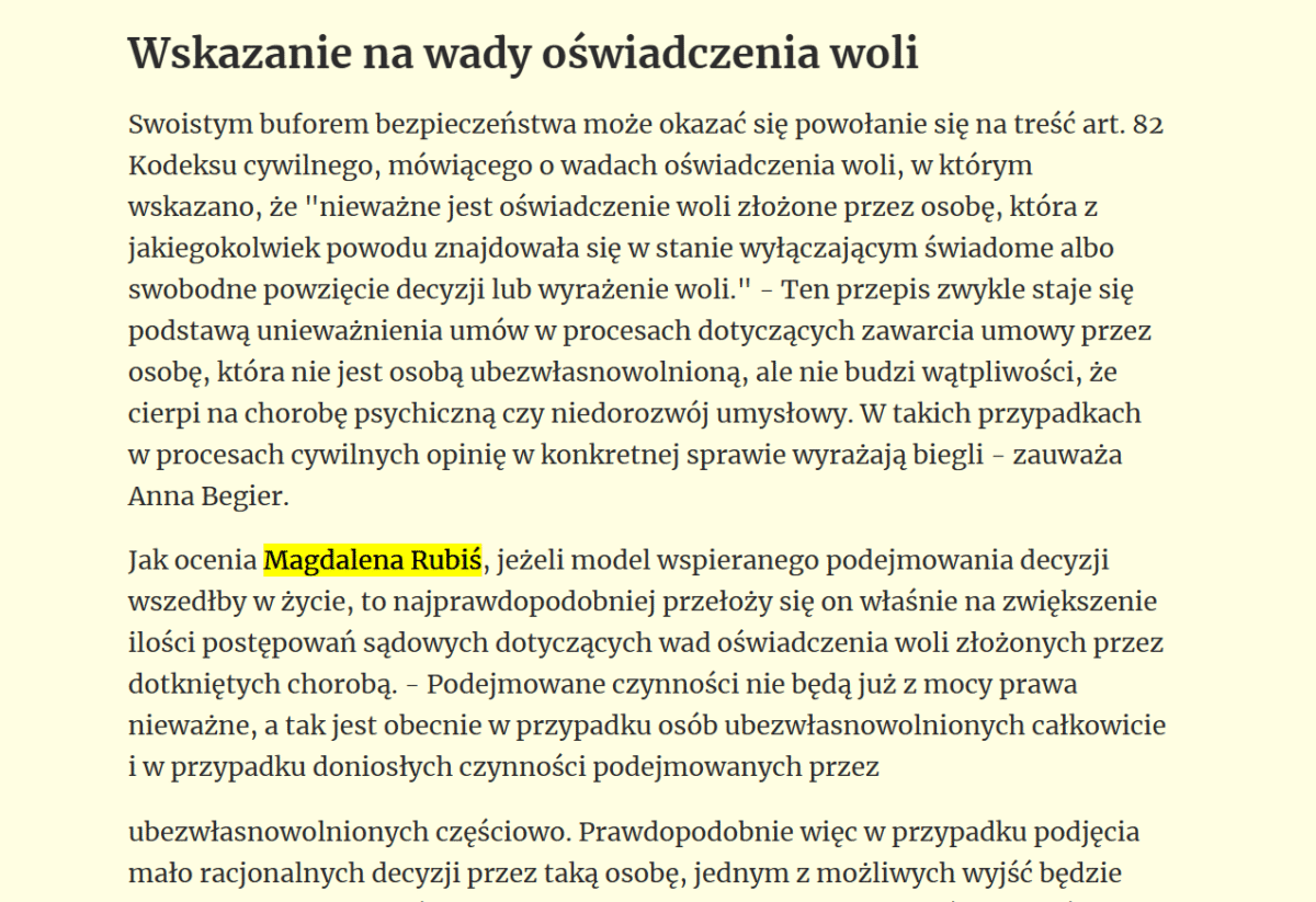 gazeta prawna likwidacja ubezwlasnowolnienia