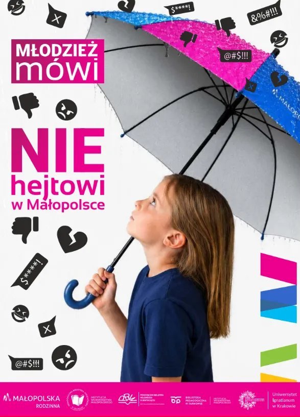 Słowa też ranią. Jak reagować na hejt? 5 mlodziez mowi nie 2026 plakat